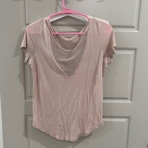 ALO Yoga Blush Mesh Accent Tee, Small